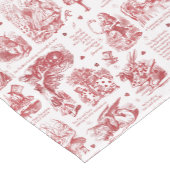 Alice in Wonderland Red Toile Quotes Korte Tafelloper (Hoek)