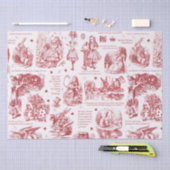 Alice in Wonderland Red Toile Quotes Tissuepapier (Craft)