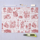 Alice in Wonderland Red Toile Quotes Tissuepapier (Craft)