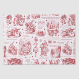 Alice in Wonderland Red Toile Quotes Tissuepapier