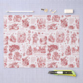 Alice in Wonderland Red Toile Quotes Tissuepapier (Craft)