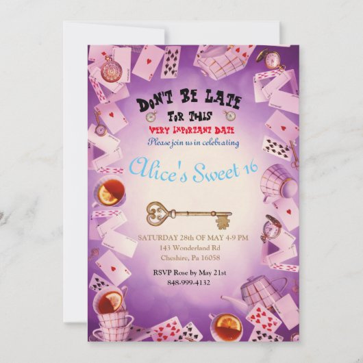 Alice in Wonderland redt de datum-inspringingen Save The Date (Voorkant)