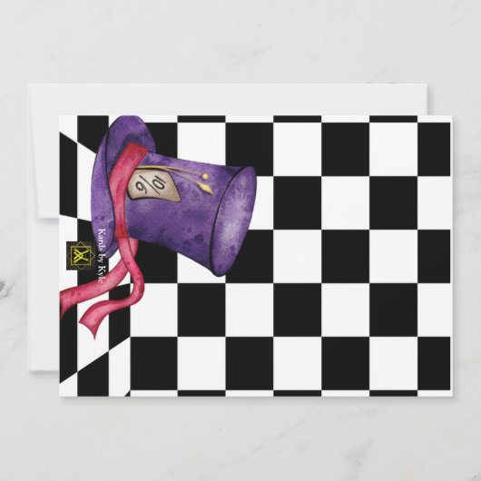 Alice in Wonderland redt de datum-inspringingen Save The Date (Achterkant)