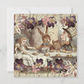 Alice in Wonderland redt de datum Save The Date (Achterkant)