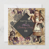 Alice in Wonderland redt de datum Save The Date (Voorkant)
