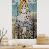 Alice in Wonderland retro poster (Keuken)