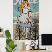 Alice in Wonderland retro poster (Thuiskantoor)