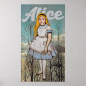 Alice in Wonderland retro poster (Voorkant)