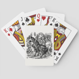 Alice in Wonderland - Rode en Witte Ridders Vecht Pokerkaarten