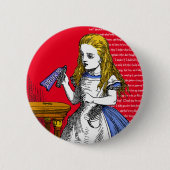 Alice in Wonderland Ronde Button 5,7 Cm (Voorkant)