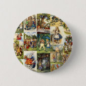 alice in wonderland ronde button 5,7 cm (Voorkant)