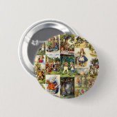 alice in wonderland ronde button 5,7 cm (Voorkant /achterkant)