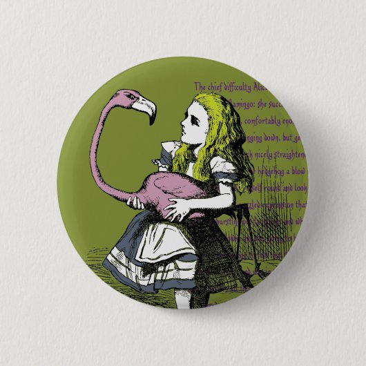 Alice in Wonderland Ronde Button 5,7 Cm (Voorkant)