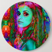 Alice in Wonderland Ronde Button 6,0 Cm (Voorkant)