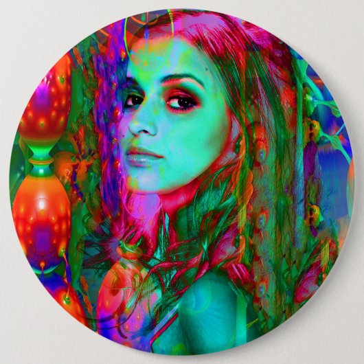 Alice in Wonderland Ronde Button 6,0 Cm (Voorkant)