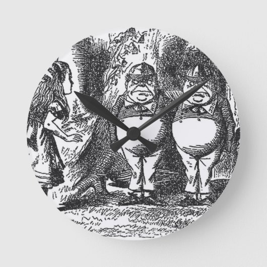 Alice in Wonderland Ronde Klok (Voorkant)