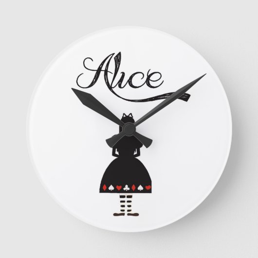 Alice in Wonderland Ronde Klok (Voorkant)