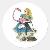 Alice in Wonderland Ronde Sticker (Voorkant)