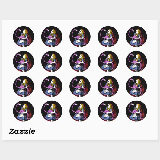 Alice in Wonderland Ronde Sticker (Vel)