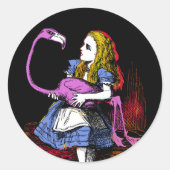 Alice in Wonderland Ronde Sticker (Voorkant)