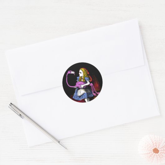 Alice in Wonderland Ronde Sticker (Envelop)