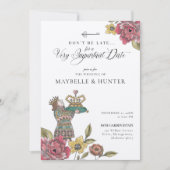 Alice in Wonderland Royal Crown Fairytale Wedding Kaart (Voorkant)