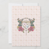 Alice in Wonderland Royal Crown Fairytale Wedding Kaart (Achterkant)