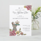 Alice in Wonderland Royal Crown Fairytale Wedding Kaart (Staand voorkant)