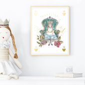  Alice in Wonderland Royal Queen Florals Folie Afdrukken