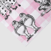 Alice in Wonderland, roze en witte gingham Tissuepapier (Detail)