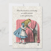 Alice in Wonderland Roze Flamingo Birthday Party Kaart (Voorkant)