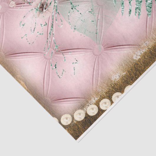 Alice in Wonderland Roze Flamingo Luxury Tissuepapier (Detail)