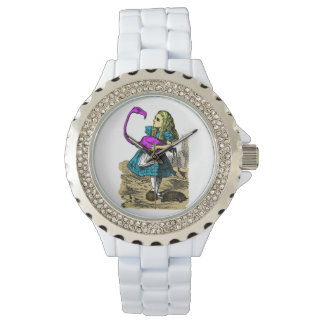 Alice in Wonderland Roze Flamingo Polshorloge Horloge