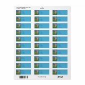 Alice in Wonderland Roze Flamingos Big Eye Art Etiket (Full Sheet)