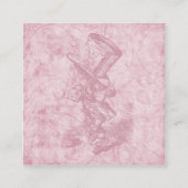 Alice in Wonderland Roze Floral Art Mad Hatter Informatiekaartje (Voorkant)