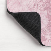 Alice in Wonderland Roze Floral Art Mad Hatter Muismat (Hoek)