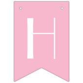 Alice in Wonderland Roze gestreept Happy Birthday Vlaggetjes (Tweede vlag)