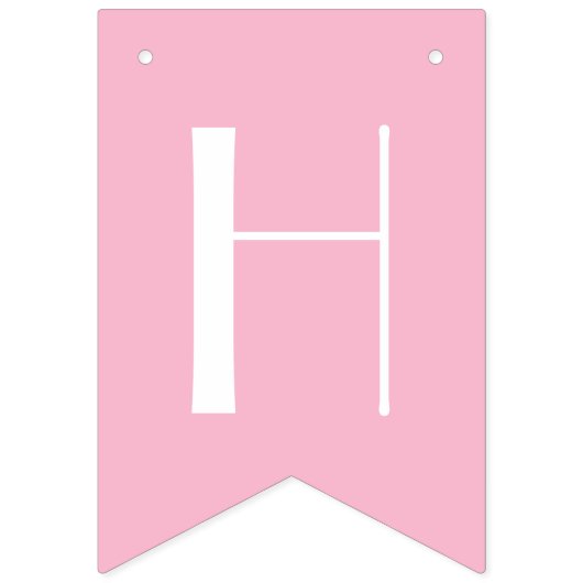 Alice in Wonderland Roze gestreept Happy Birthday Vlaggetjes (Tweede vlag)