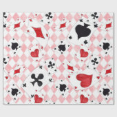 Alice in Wonderland - Roze kaarten Cadeaupapier (Vlak)