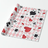 Alice in Wonderland - Roze kaarten Cadeaupapier (Uitgerold)