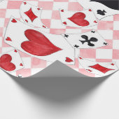 Alice in Wonderland - Roze kaarten Cadeaupapier (Hoek)