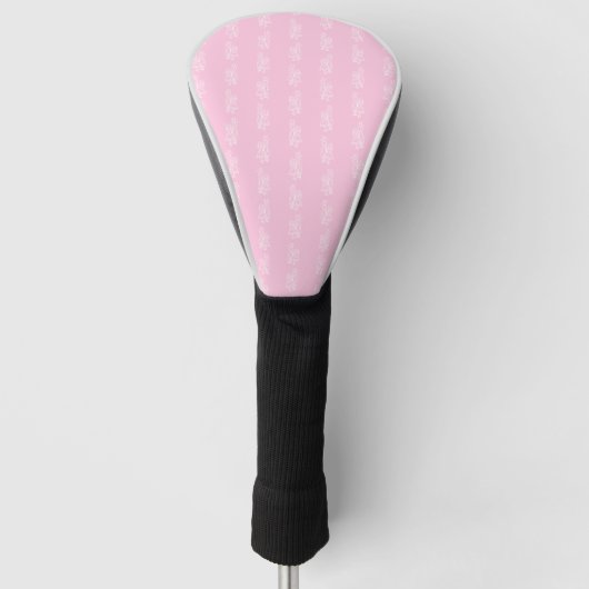 Alice in Wonderland - Roze konijn en Alice Pattern Golfheadcover (Voorkant)