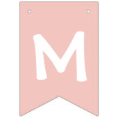 Alice in Wonderland Roze Monogram Birthday Party Vlaggetjes (Eerste vlag)