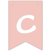 Alice in Wonderland Roze Monogram Birthday Party Vlaggetjes (Derde vlag)