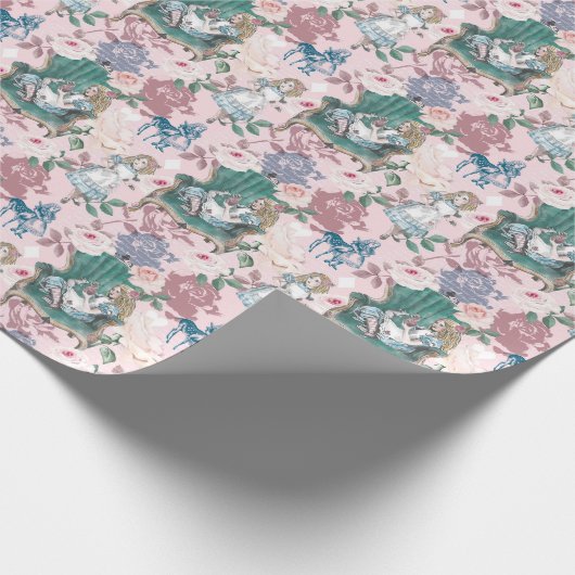  Alice in Wonderland Roze ontkoppeling Cadeaupapier (Hoek)