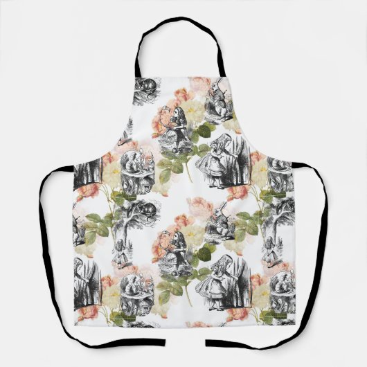 Alice in Wonderland  Rozen Apron Schort (Voorkant)