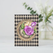 Alice in Wonderland Rozen Briefkaart (Staand voorkant)