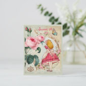 Alice in Wonderland Rozen Collage Sweet 16 Kaart (Staand voorkant)
