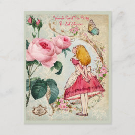 Alice in Wonderland Rozen Collage Vrijgezellenfees Kaart