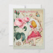 Alice in Wonderland Rozen Collage Wedding Invites Kaart (Voorkant)